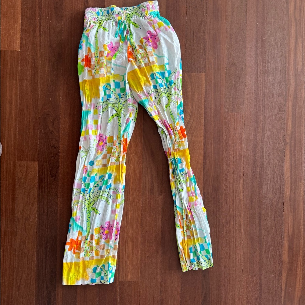 Tropical Print Women's Pants - Picture 3 of 4